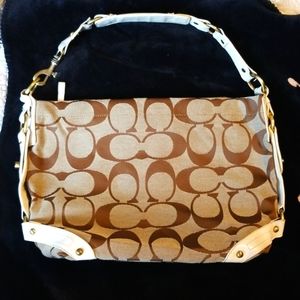 Coach Medium Brown and Tan Purse